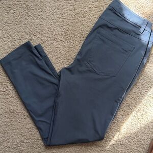 Lululemon, 
ABC Slim-Fit 5 Pocket Pant 32, 32L *Warpstreme, Oil Grey